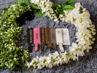 Personalized Laser Engraved Monogrammed Leather Luggage Tag