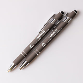 Custom Engraved Ballpoint Pen, Bulk Company Logo Pens - Silver Trim