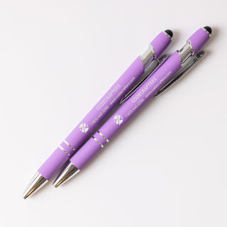 Custom Engraved Ballpoint Pen, Bulk Company Logo Pens - Silver Trim