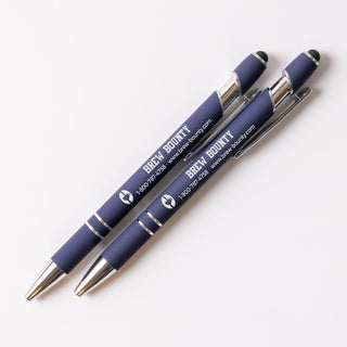 Custom Engraved Ballpoint Pen, Bulk Company Logo Pens - Silver Trim