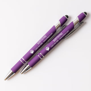 Custom Engraved Ballpoint Pen, Bulk Company Logo Pens - Silver Trim