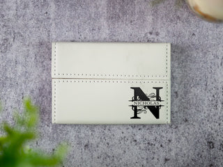 Personalized Laser Engraved Leather Business Card Holder