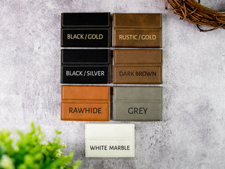 Personalized Laser Engraved Leather Business Card Holder