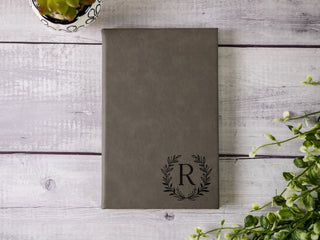 Personalized Laser Engraved A5 Unlined Leather Artist Sketchbook Journal