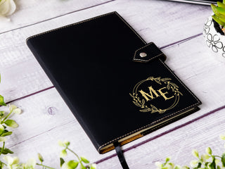 Personalized Engraved A5 Refillable Leather Journal With Clasp & Gift Message