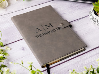 Personalized Engraved A5 Refillable Leather Journal With Clasp & Gift Message