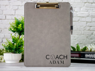Personalized Leather Coach Clipboard - Best Gifts For Coaches