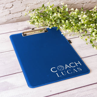 Personalized Leather Coach Clipboard - Best Gifts For Coaches
