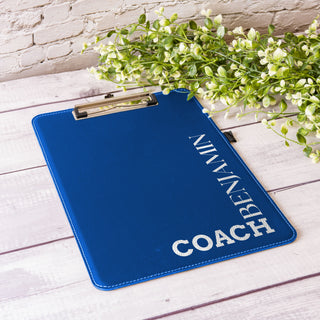 Personalized Leather Coach Clipboard - Best Gifts For Coaches