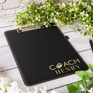 Personalized Leather Coach Clipboard - Best Gifts For Coaches