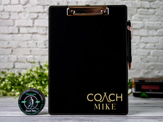 Personalized Leather Coach Clipboard - Best Gifts For Coaches