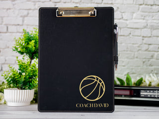 Personalized Leather Coach Clipboard - Best Gifts For Coaches