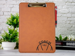 Personalized Leather Coach Clipboard - Best Gifts For Coaches