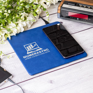 Custom Wireless Leather Phone Charging Pad & Mouse Pad