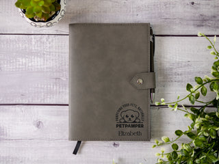 Custom Engraved A5 Leather Journal With Clasp & Gift Message