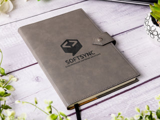 Personalized Engraved A5 Refillable Leather Journal With Clasp & Gift Message
