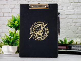 Personalized Laser Engraved Letter Size Leather Clipboard