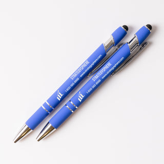 Custom Engraved Ballpoint Pen, Bulk Company Logo Pens - Silver Trim