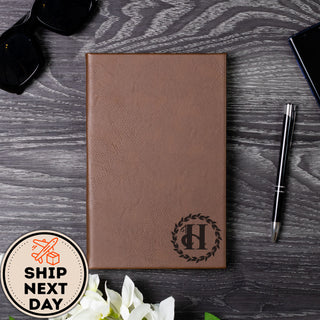 Personalized Leather Engraved A5 Leather Notebook, Diary & Travel Journal