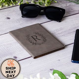 Personalized Laser Engraved Leather Passport Holder